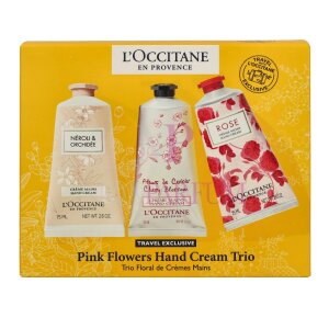 LOccitane Pink Flowers Hand Cream Trio Set 225ml
