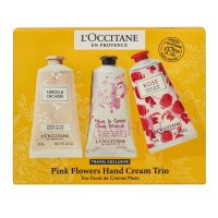 LOccitane Pink Flowers Hand Cream Trio Set 225ml