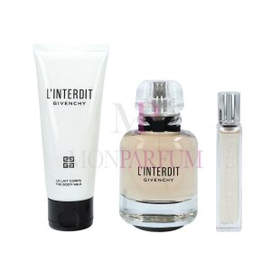 Givenchy LInterdit Eau de Parfum Spray 80ml / Body Lotion 75ml / Eau de Parfum Spray 12,5ml