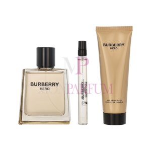 Burberry Hero Geschenkset Eau de Toilette 100ml/Edt 10ml/Hair & Body Wash 75ml