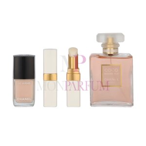Chanel Coco Mademoiselle Geschenkset Eau de Parfum 50ml/Le Vernis #111 Ballerina 13ml/Rouge Coco Baume Dreamy White 3g/Pouch