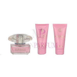 Versace Bright Crystal Geschenkset Eau de Toilette 50ml/Bath & Showergel 50ml/Body Lotion 50ml