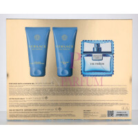 Versace Man Eau Fraiche Geschenkset Perfumed Bath & Shower Gel 50ml/Aftershave Balm 50ml/Eau de Toilette 50ml