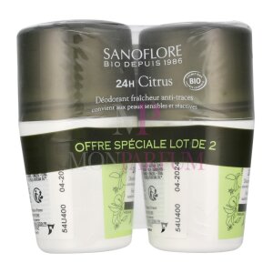 Sanoflore 24H Citrus Deodorant Duo Set 100ml