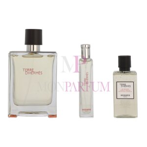 Hermes Terre DHermes Geschenkset Eau de Toilette 100ml/Eau de Toilette 15ml/Shower Gel 40ml