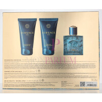 Versace Eros Pour Homme Geschenkset Eau de Toilette 50ml/After Shave Balm 50ml/Shower Gel 50ml