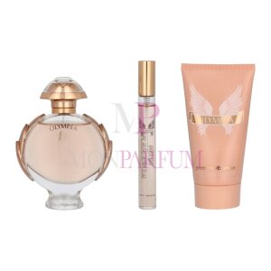 Paco Rabanne Olympea Geschenkset Eau de Parfum 50ml/Sensual Body Lotion 75ml/Travel Spray 10ml