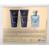 Versace Pour Homme Geschenkset Eau de Toilette 50ml/Aftershave Balm 50ml/Shampoo 50ml