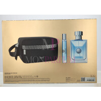 Versace Pour Homme Geschenkset Eau de Toilette 100ml/Eau de Toilette 10ml/Toiletbag