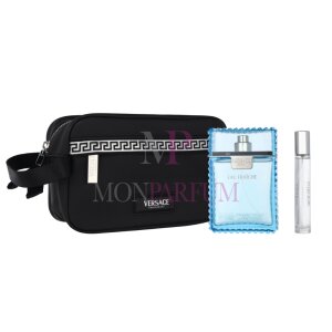 Versace Man Eau Fraiche Geschenkset Eau de Toilette 100ml/Eau de Toilette 10ml/Toiletbag