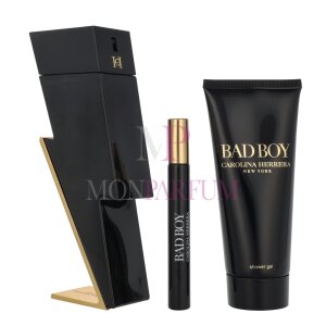 Carolina Herrera Bad Boy Geschenkset Eau de Toilette 100 ml/Shower Gel 100 ml/Edt Travel Spray 10 ml
