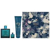 Versace Eros Pour Homme Geschenkset Eau de Toilette 100ml/Bath & Shower Gel 150ml/Edt 5ml