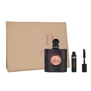 YSL Black Opium Geschenkset Eau de Parfum 50ml/#01 Mini Lash Clash 2ml/Pouch