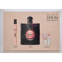 YSL Black Opium Geschenkset Eau de Parfum 90ml/Epd Spray 10ml/Mini Lipstick #44 1.3g