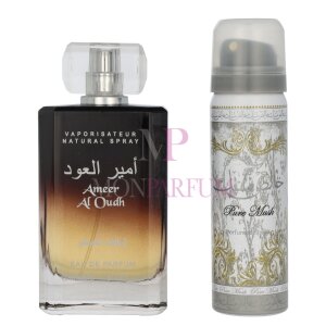 Lattafa Ameer Al Oudh Geschenkset Eau de Parfum 100ml/Deo Spray 50ml
