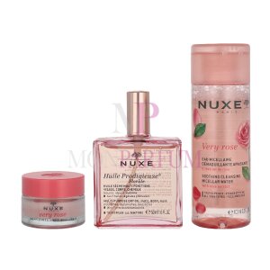 Nuxe Pink Fever Geschenkset Huile Prodigieuse Florale 50ml/Micellar Water 100ml/Lip Balm 15g
