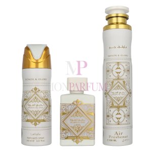 Lattafa Badee Al Oud Honor & Glory Geschenkset Eau de Parfum 100ml/Deo Spray 200ml/Air Freshener 300ml