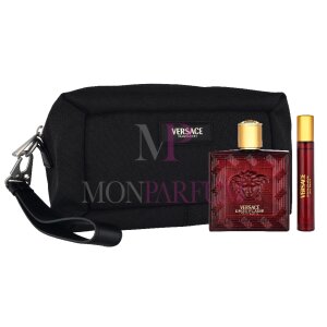 Versace Eros Flame Geschenkset Eau de Parfum 100ml/Eau de Parfum 10ml/Black Trousse