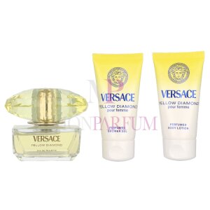 Versace Yellow Diamond Geschenkset Eau de Toilette 50ml/Bath & Shower Gel 50ml/Body Lotion 50ml
