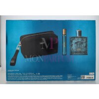 Versace Eros Pour Homme Geschenkset Eau de Parfum 100ml/ Eau de Parfum 10ml/ Black Trousse Bag