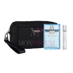 Versace Eau Fraiche Geschenkset Eau de Toilette 100ml/Eau de Toilette 10ml/Black Trousse