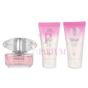 Versace Bright Crystal Geschenkset Eau de Toilette 50ml/Bath & Shower Gel 50ml/Body Lotion 50ml