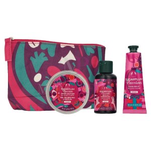 The Body Shop G2 Mini Love & Plums Geschenkset Shower Gel 60ml/Body Butter 50ml/Ramie Bath Lily