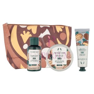 The Body Shop G2 Beauty Bag Shea Geschenkset Shower Gel 60ml/Body Butter 50ml/Hand Balm 30ml