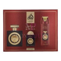Lattafa Pride Nebras Geschenkset Eau de Parfum 100ml/Eau de Parfum 20ml/Deo Spray 200ml