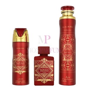 Lattafa Badee Al Oud Sublime Geschenkset Eau de Parfum 100ml/Deo Spray 200ml/Air Freshener 300ml