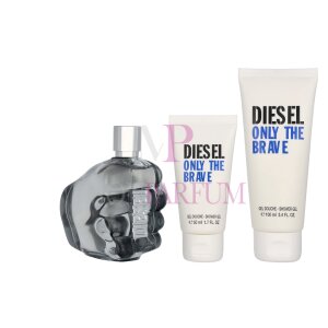 Diesel Only The Brave Mens Geschenkset Eau de Toilette 125ml/Shower Gel 100ml/Shower Gel 50ml