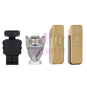 Paco Rabanne Miniatures Set 1 Million Eau de Toilette 5ml/1 Million Elixir Parfum 5ml/Invictus Edt Spra 5ml/Phantom Edt Spra 5ml 20ml