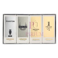 Paco Rabanne Miniatures Set 1 Million Eau de Toilette 5ml/1 Million Elixir Parfum 5ml/Invictus Edt Spra 5ml/Phantom Edt Spra 5ml 20ml