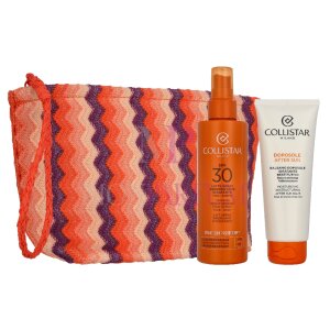 Collistar Sun Geschenkset Tanning Spray Milk Spf30 200ml/After-Sun Balm 100ml/Pouch 300ml