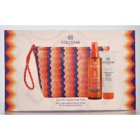 Collistar Sun Geschenkset Super Tanning Dry Oil Spf6 200ml/After-Sun Balm 100ml/Pouch 300ml