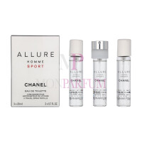 Chanel Allure Homme Sport Geschenkset 3x Edt Travel Spray...