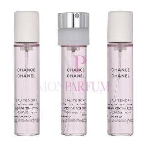 Chanel Chance Eau Tendre Geschenkset 3x Eau de Toilette Refill 20Ml - Twist and Spray