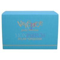Versace Dylan Turquoise Eau de Toilette Spray 100ml / Shower Gel 100ml / Body Lotion 100ml / Bag
