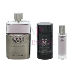 Gucci Guilty Pour Homme Eau de Toilette Spray 90ml / Eau de Toilette Spray 15ml / Deo Stick 75ml