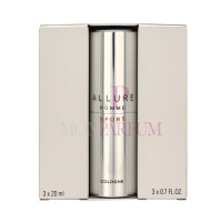 Chanel Allure Homme Sport Geschenkset Edt Twist and Spray 3 x 20ml, Cologne Travel Spray and 2x Refills