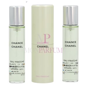 Chanel Chance Eau Fraiche 2x Eau de Toilette Spray Refill 20Ml / 1x Eau de Toilette Spray 20Ml - Twist and Spray
