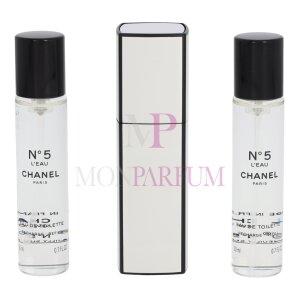 Chanel No 5 LEau Geschenkset Edt 1x Purse Spray 2x Refill