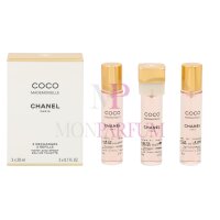 Chanel Coco Mademoiselle 3x Eau de Toilette Spray Refill...