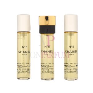 Chanel No 5 Geschenkset 3x Eau de Toilette Refill 20Ml - Twist and Spray - Purse Spray