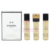 Chanel No 5 3x Eau de Toilette Spray Refill 20Ml - Twist...