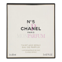 Chanel No 5 Geschenkset 2x Eau de Parfum Refill 20Ml/1x Eau de Parfum 20Ml - Twist and Spray