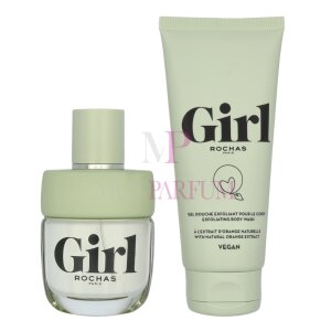 Rochas Girl Geschenkset Eau de Toilette 60ml/Exfoliating Body Wash 100ml