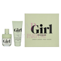 Rochas Girl Geschenkset Eau de Toilette 60ml/Exfoliating...