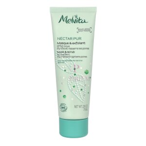 Melvita Nectar Pur Mask & Scrub Mud Effect Purifies And Tightens Pores 75Ml