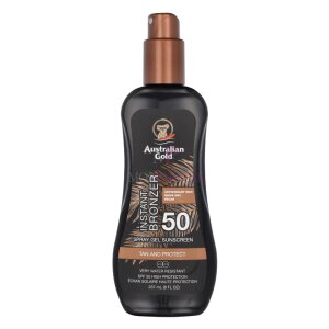 Australian Gold SPF 50 Spray Gel Sunscreen with Instant Bronzer 237ml